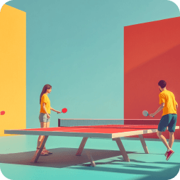 Professional ping pong equipment including paddles, balls, and accessories displayed elegantly
